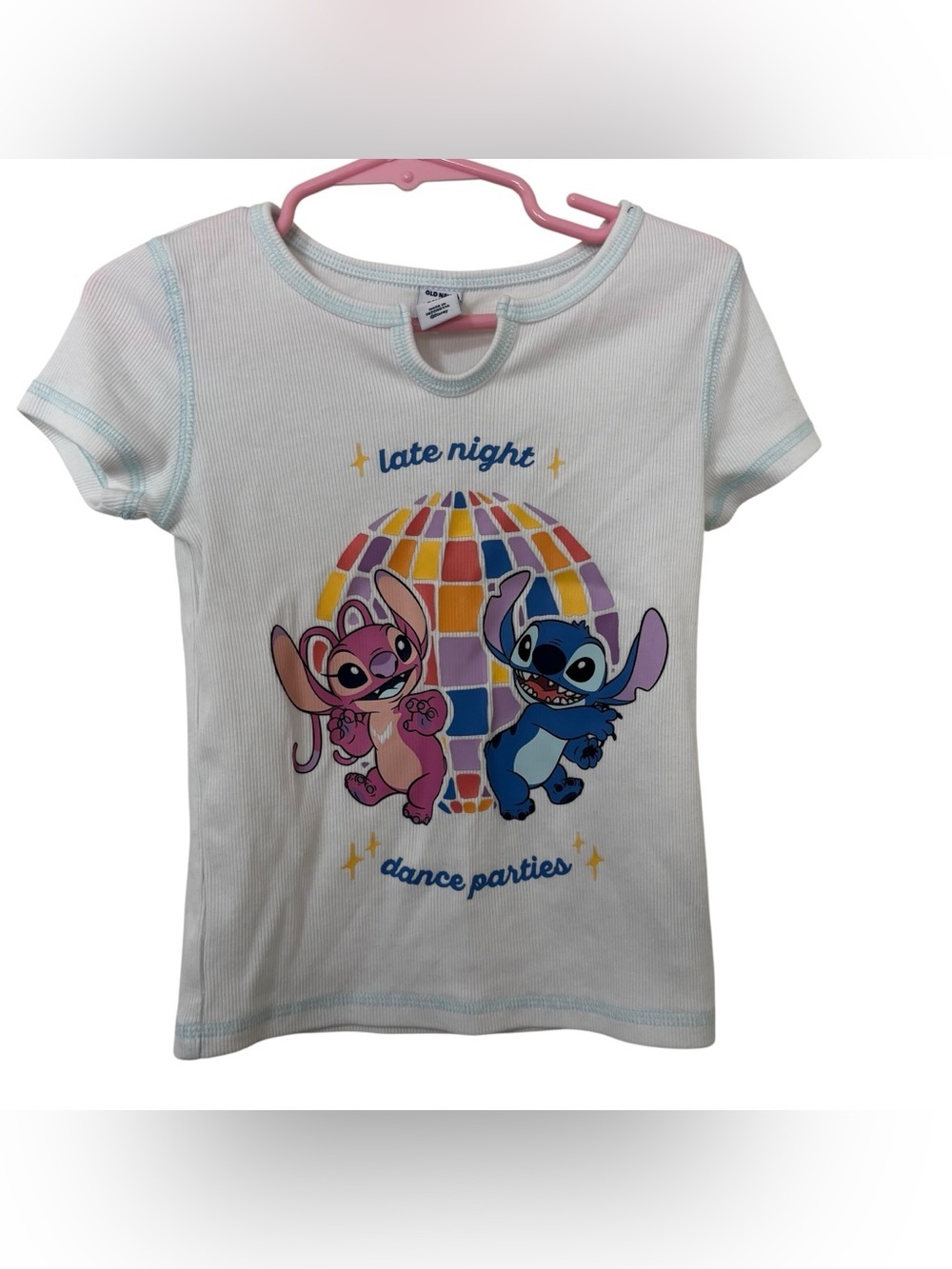 3/$15 Disney/old navy Lilo & Stitch Angel 'Late Night Dance Parties' kids tee